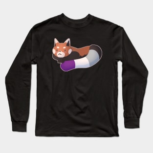 Asexual Pride Red Panda Long Sleeve T-Shirt